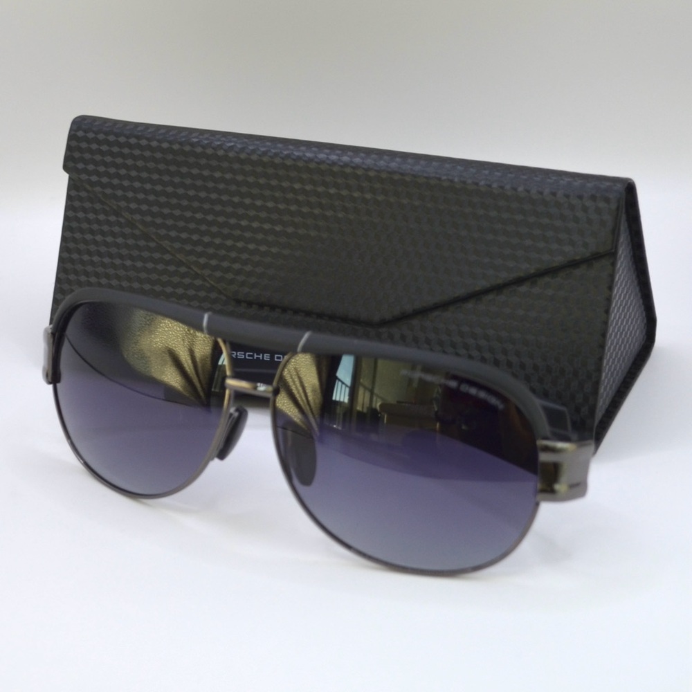 Porsche Design Men Sunglasses Matte Black Gunmetal | New | No Case  62-13-138 - Picture 2 of 12